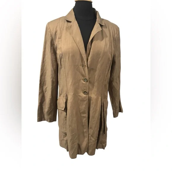 Cabi Tan Long Dress Over Coat/Blazer -Size XL - Picture 2 of 9